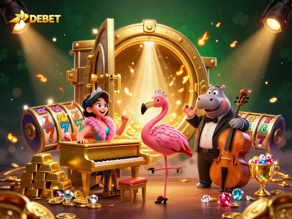 Experience the vibrant casino atmosphere with DEBET's exciting slot games featuring dynamic visuals.