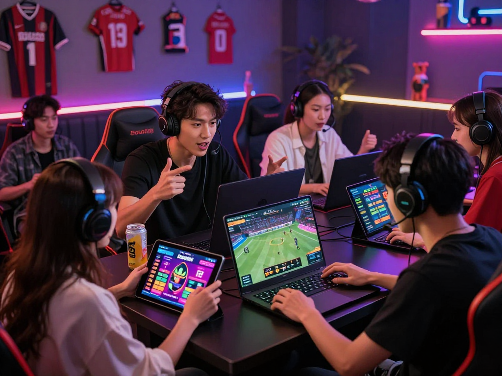 Bola88 gaming community engaged in online activities showcasing excitement and vibrant digital interactions.
