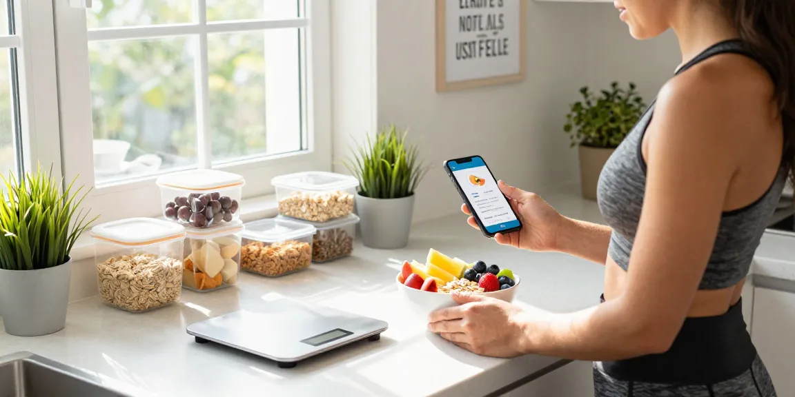 Healthy breakfast prep while using the best calorie tracking apps to maintain diet goals.