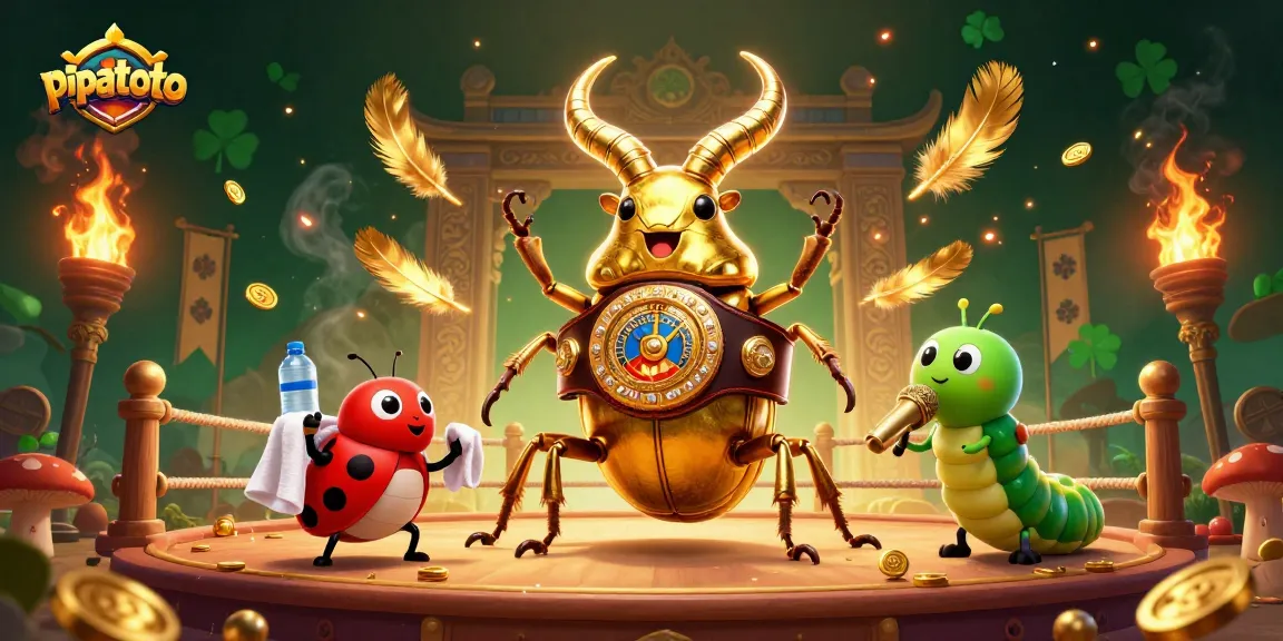 Bet on pipatoto with a dynamic scene featuring a boxing stag beetle and vibrant casino elements.