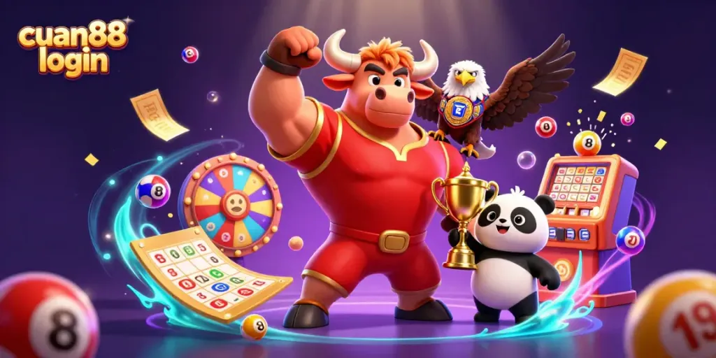 Win big while logging into cuan88 with a lively 3D casino celebration scene.