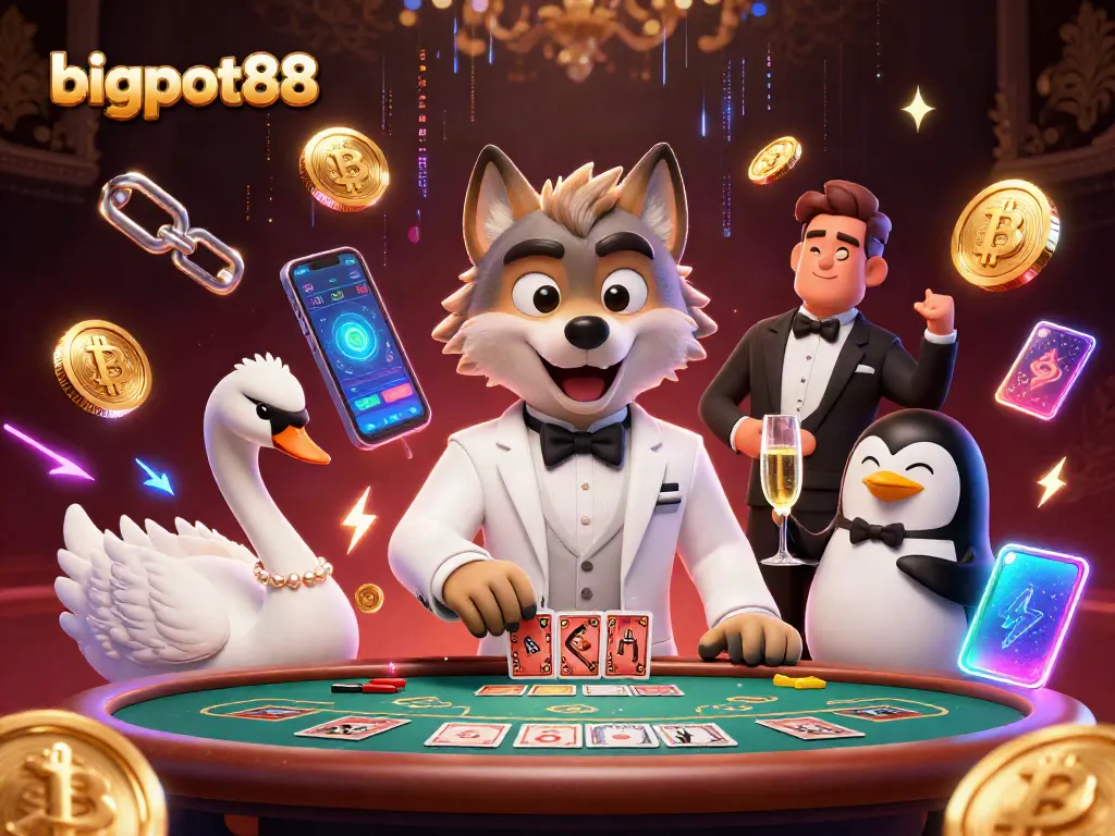 bigpot88 menghadirkan suasana kasino dengan karakter unik dan elemen permainan yang memikat.
