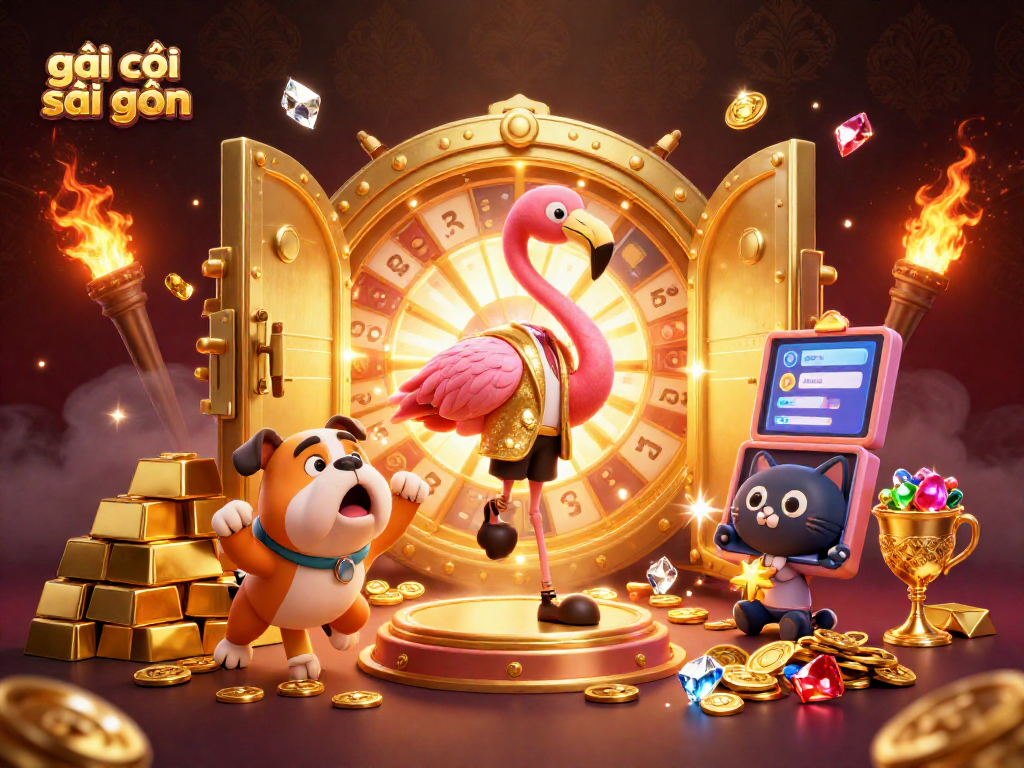 Exciting gaming scene showcasing gái gọi sài gòn with vibrant characters and casino elements.