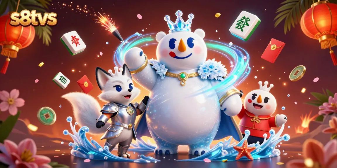 Engage with S8TV's vibrant gaming experience featuring animated characters and dynamic elements.