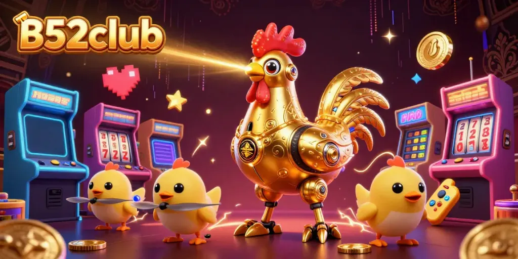 Engage with B52club's vibrant casino experience featuring dynamic characters and game elements.