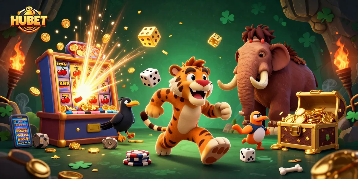 Experience the excitement at HUBET with vibrant 3D gaming elements and thrilling casino visuals.
