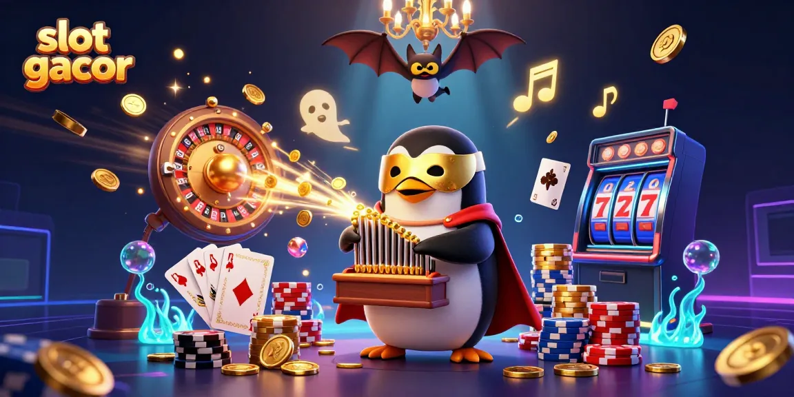 Slot gacor yang menakjubkan dengan penguin opera dan kelelawar yang dramatis.