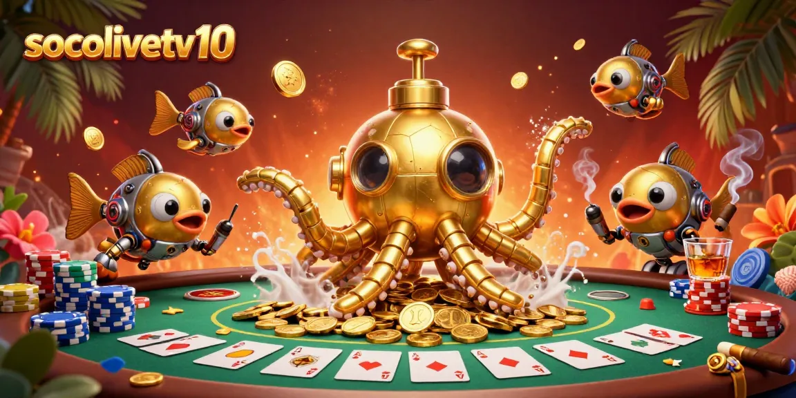 Experience thrilling betting at socolivetv10 with a vibrant scene featuring golden treasures and poker excitement.