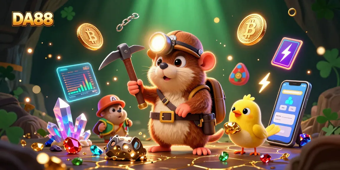 Winning with DA88: A treasure hunter mole navigates a crypto casino adventure.