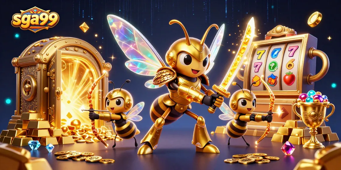 Experience the thrilling excitement of sga99 with vibrant casino-themed action surrounding unique characters.