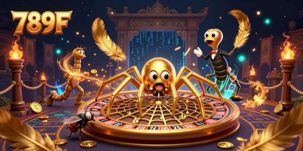 Engage with thrilling bets at 789F's vibrant roulette-inspired casino scene.