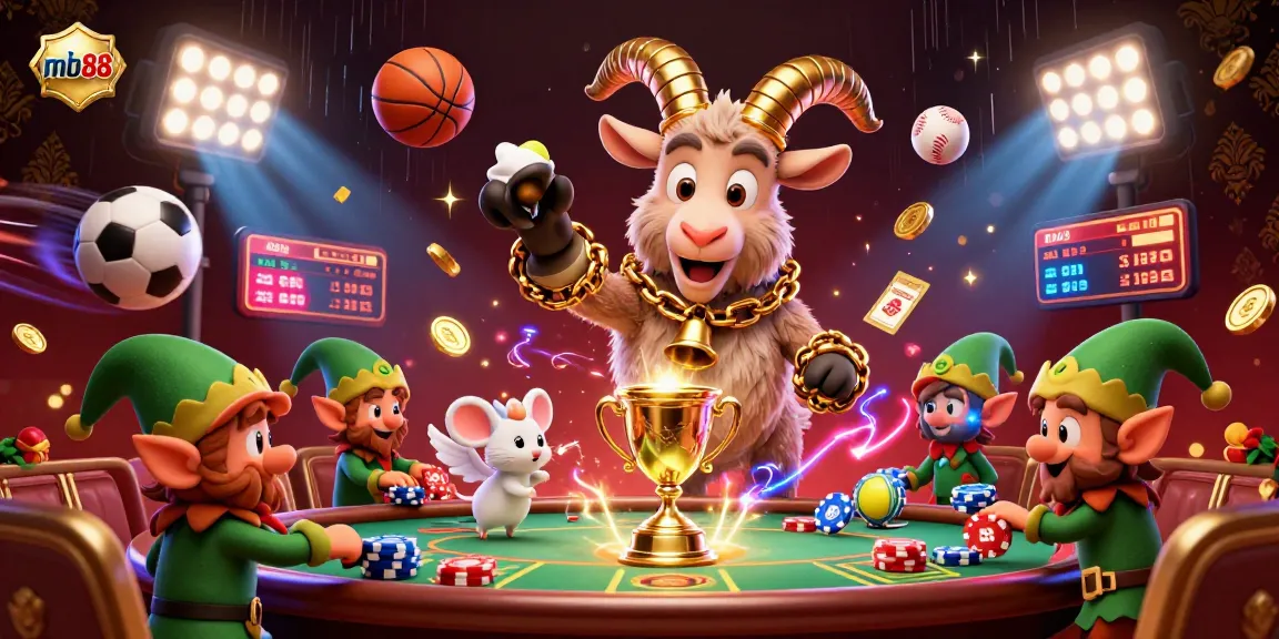 Play at mb88's exciting holiday casino, where Krampus, an angel mouse, and naughty gremlins animate thrilling games.