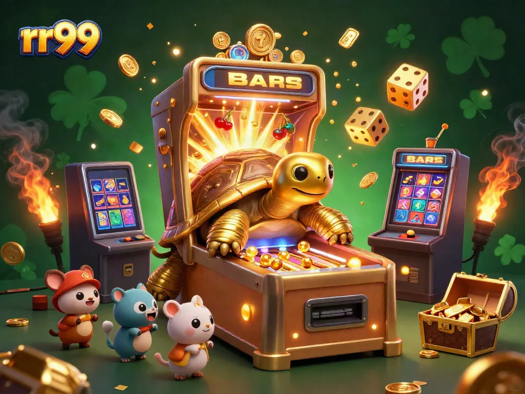 Experience exciting casino games with rr99's vibrant 3D cartoon gaming scene full of action and fun.