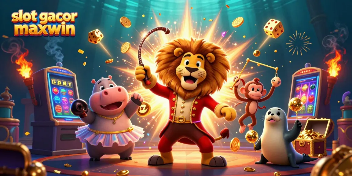 Experience thrilling wins with slot gacor maxwin in this vibrant casino scene filled with playful characters.