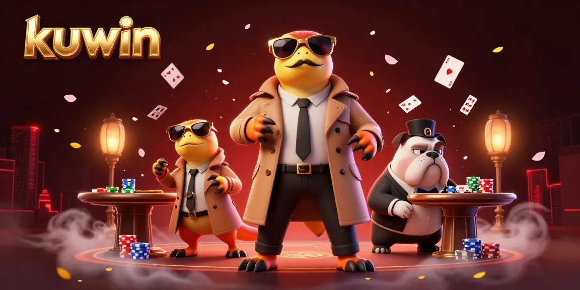 kuwin casino raptors in trench coat attempting VIP entry, suspicious bulldog bouncer, poker elements