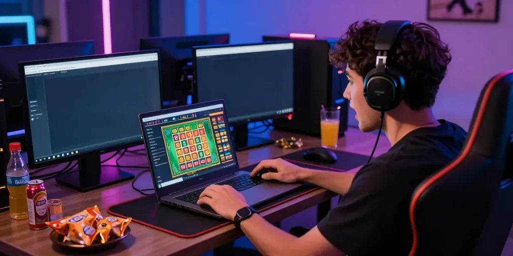 Dewatogel player enjoying an immersive gaming experience on a modern setup.