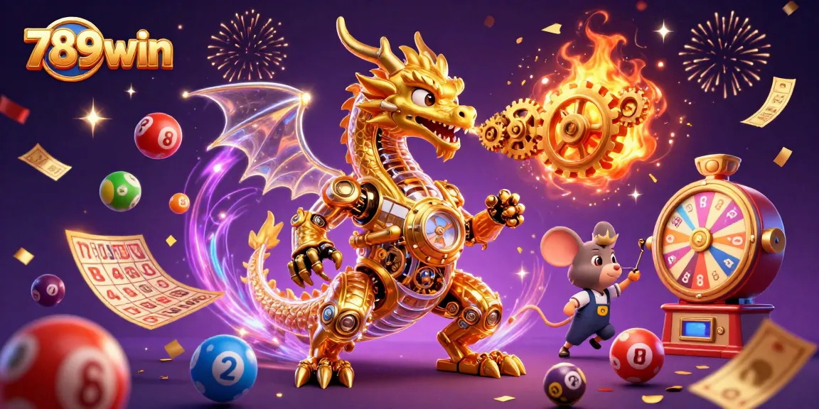 Catch the excitement of 789win as the dragon breathes gears amidst lottery stakes.