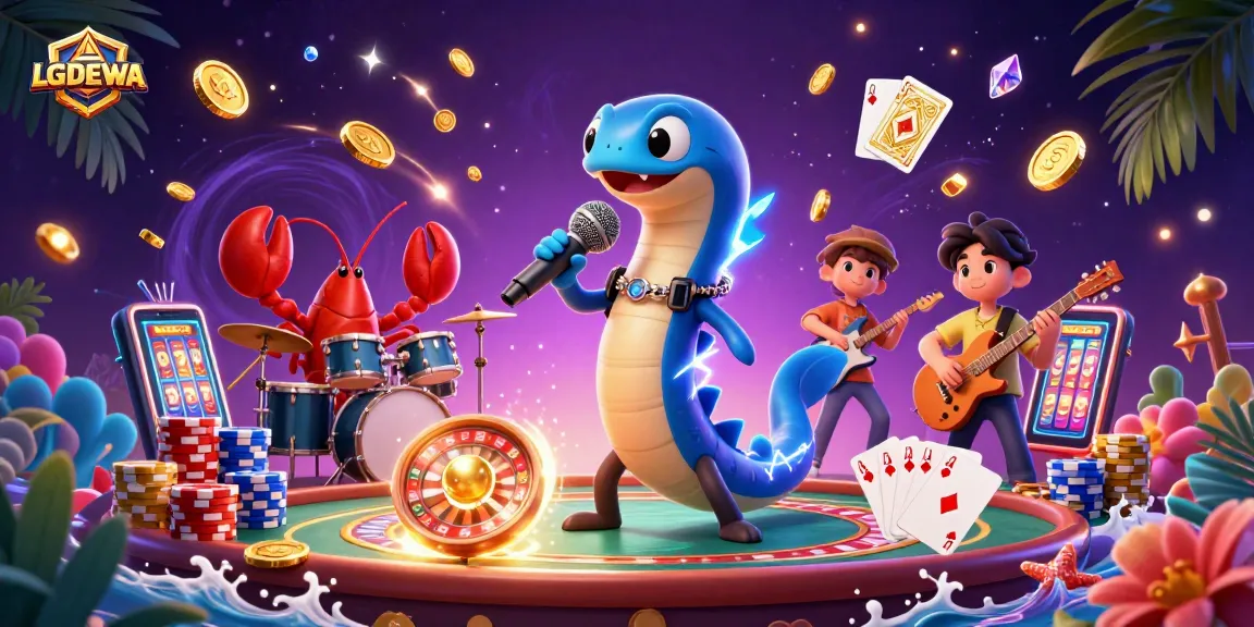 Experience LGODEWA’s exciting slot games with vibrant casino visuals and dynamic elements.