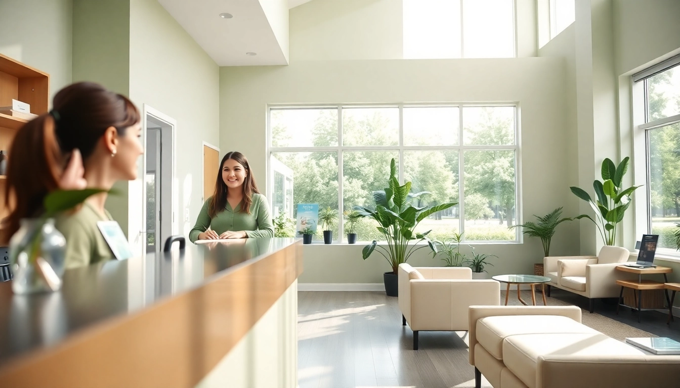 Visit a wellness clinic St. Albert with a soothing reception welcoming clients.